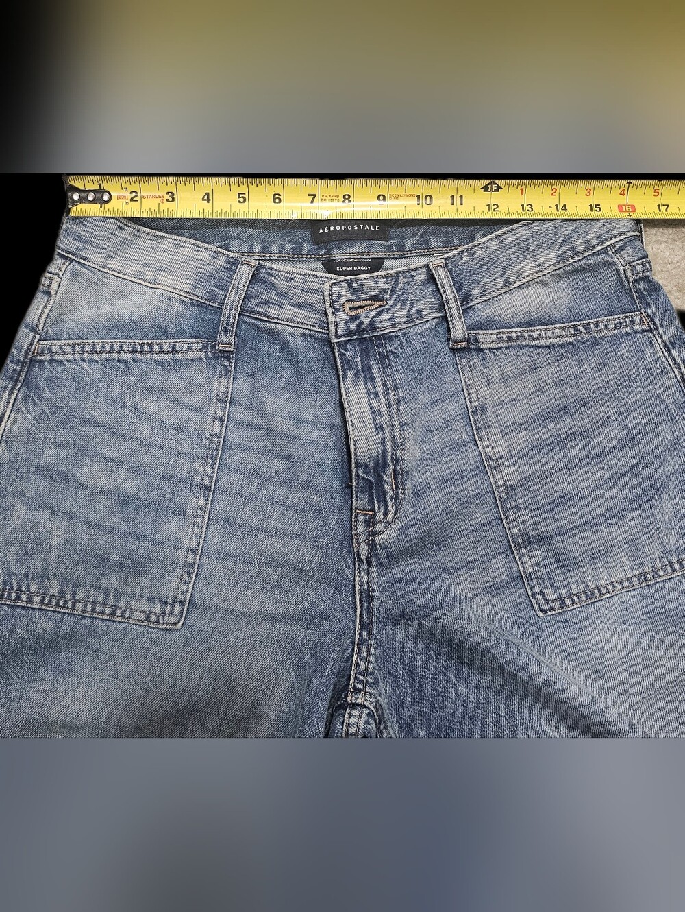 Aeropostale Women's Light Blue Washed Jeans - Super Baggy - Picture 4 of 10